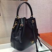 Prada Saffiano Leather Bucket Bag in Black Saffiano leather | 1BE032 - 6