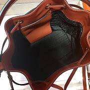 Prada Saffiano Leather Bucket Bag in Brown Saffiano leather | 1BE032 - 2