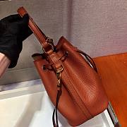 Prada Saffiano Leather Bucket Bag in Brown Saffiano leather | 1BE032 - 5