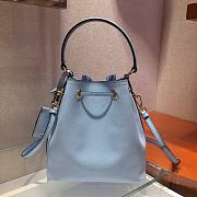 Prada Saffiano Leather Bucket Bag in Light Blue Saffiano leather | 1BE032 - 4
