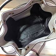 Prada Saffiano Leather Bucket Bag in White Saffiano leather | 1BE032 - 4