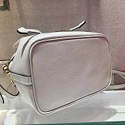 Prada Saffiano Leather Bucket Bag in White Saffiano leather | 1BE032 - 6