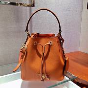 Prada Saffiano Leather Bucket Bag in Orange Saffiano leather | 1BE032 - 1