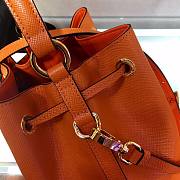 Prada Saffiano Leather Bucket Bag in Orange Saffiano leather | 1BE032 - 2