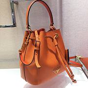 Prada Saffiano Leather Bucket Bag in Orange Saffiano leather | 1BE032 - 4