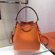 Prada Saffiano Leather Bucket Bag in Orange Saffiano leather | 1BE032 - 6