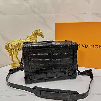 LV Crocodile Leather Pattern Soft Trunk Box Bag | M44478