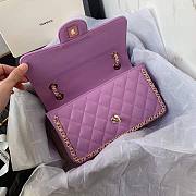 Chanel Flap Bag Smooth Leather Purple 2021 - 6