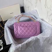 Chanel Flap Bag Smooth Leather Purple 2021 - 4