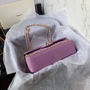 Chanel Flap Bag Smooth Leather Purple 2021 - 3