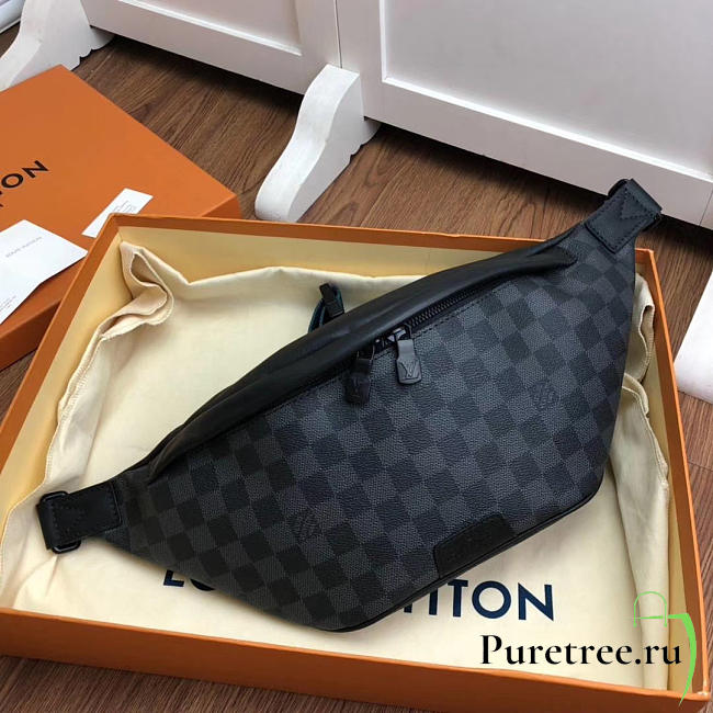 LV Discovery Bumbag Monogram Eclipse Canvas in Grey | M43644 - 1