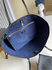 Louis Vuitton NEVERFULL MM Monogram Empreinte Leather M45685 BLACK /BEIGE/BLUE