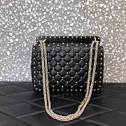 Valentino Garavani medium Rockstud Spike black shoulder bag  | WB0122 - 2