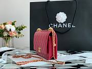 Chanel Calfskin Wallet Chain Strap WOC 2021 Pink | AP2289   - 4
