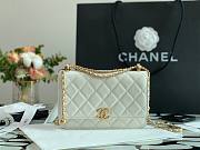 Chanel Calfskin Wallet Chain Strap WOC 2021 White | AP2289 - 1