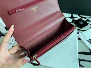 Chanel Calfskin Wallet Chain Strap WOC 2021 Dark Red | AP2289 - 5