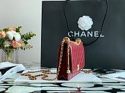 Chanel Calfskin Wallet Chain Strap WOC 2021 Dark Red | AP2289 - 4