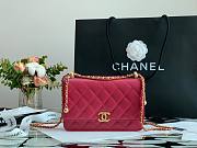 Chanel Calfskin Wallet Chain Strap WOC 2021 Pink | AP2289   - 1