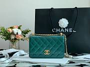 Chanel Calfskin Wallet Chain Strap WOC 2021 Dark Blue | AP2289 - 1