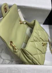 Chanel Pleated Calfskin Small Flap BagGreen 2020 20cm |  AS2232  - 6