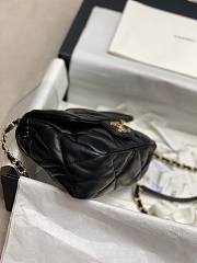 Chanel Pleated Calfskin Small Flap Bag Black 2020 20cm | AS2232 - 4