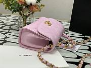 Chanel Crumpled Lambskin Small Flap Bag with Top Handle Pink | AS2478 - 5