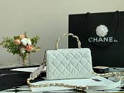 Chanel Crumpled Lambskin Small Flap Bag with Top Handle White | AS2478 - 2
