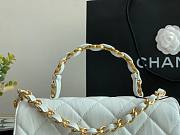 Chanel Crumpled Lambskin Small Flap Bag with Top Handle White | AS2478 - 3