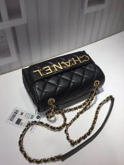 Chanel small smooth leather flap bag black | AS1490  - 2