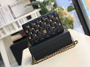 Chanel Grained Calfskin Wallet on Chain WOC Black/Metal Charms - 1