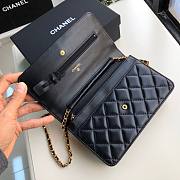Chanel Grained Calfskin Wallet on Chain WOC Black/Metal Charms - 2