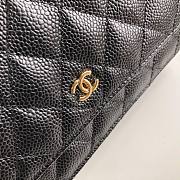 Chanel Grained Calfskin Wallet on Chain WOC Black/Gold - 3