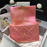 Chanel 19 Iridescent Calfskin Large Flap Bag Pink 2021 |  AS1161 - 6