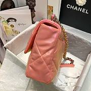 Chanel 19 Iridescent Calfskin Large Flap Bag Pink 2021 |  AS1161 - 5