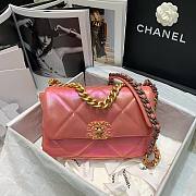 Chanel 19 Iridescent Calfskin Small Flap Bag Pink 2021 | AS1161 - 1