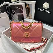 Chanel 19 Iridescent Calfskin Small Flap Bag Pink 2021 | AS1161 - 6