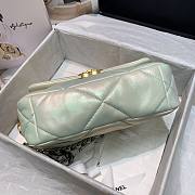 Chanel 19 Iridescent Calfskin Small Flap Bag White 2021 | AS1161 - 3