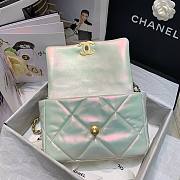 Chanel 19 Iridescent Calfskin Small Flap Bag White 2021 | AS1161 - 4