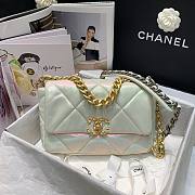 Chanel 19 Iridescent Calfskin Small Flap Bag White 2021 | AS1161 - 5