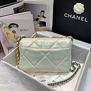 Chanel 19 Iridescent Calfskin Small Flap Bag White 2021 | AS1161 - 6