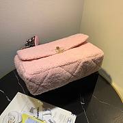 Chanel 19 Shearling Sheepskin Large Flap Bag Pink 30cm | AS1161  - 3