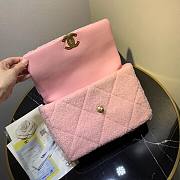 Chanel 19 Shearling Sheepskin Large Flap Bag Pink 30cm | AS1161  - 5