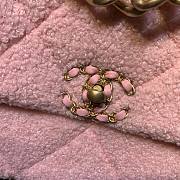 Chanel 19 Shearling Sheepskin Large Flap Bag Pink 30cm | AS1161  - 6