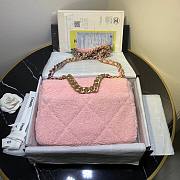Chanel 19 Shearling Sheepskin Small Flap Bag Pink 26cm | AS1161 - 5
