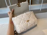 Chanel 19 Shearling Sheepskin Small Flap Bag White 26cm | AS1161 - 4