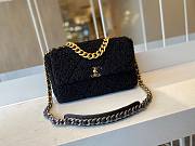 Chanel 19 Shearling Sheepskin Small Flap Bag Black 26cm | AS1161 - 1