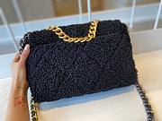 Chanel 19 Shearling Sheepskin Small Flap Bag Black 26cm | AS1161 - 5
