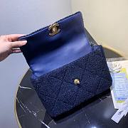 Chanel 19 Shearling Sheepskin Large Flap Bag Blue 30cm | AS1161 - 5