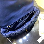 Chanel 19 Shearling Sheepskin Large Flap Bag Blue 30cm | AS1161 - 6