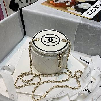 Chanel Lambskin Small Vanity Bag with Chain White | AP2193 